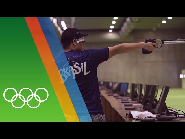 Training for Rio with Air Pistol shooter Felipe Wu [BRA]