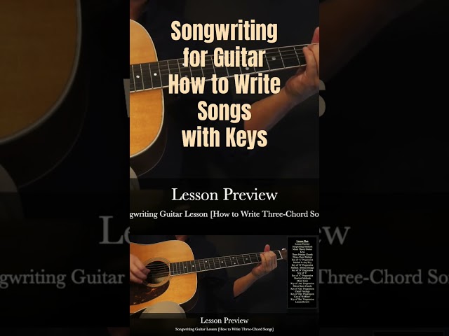 Songwriting Guitar Lesson for Beginners [How to Write Songs with Keys]