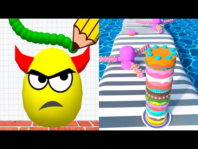 Draw To Smash VS Cake Stack 3D - All Levels SpeedRun Gameplay Android iOS Ep 1