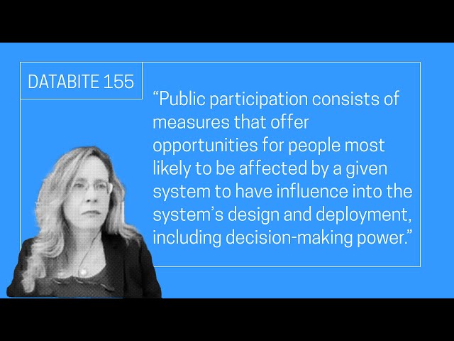 Databite No. 155 Democratizing AI: Principles for Public Meaningful Participation