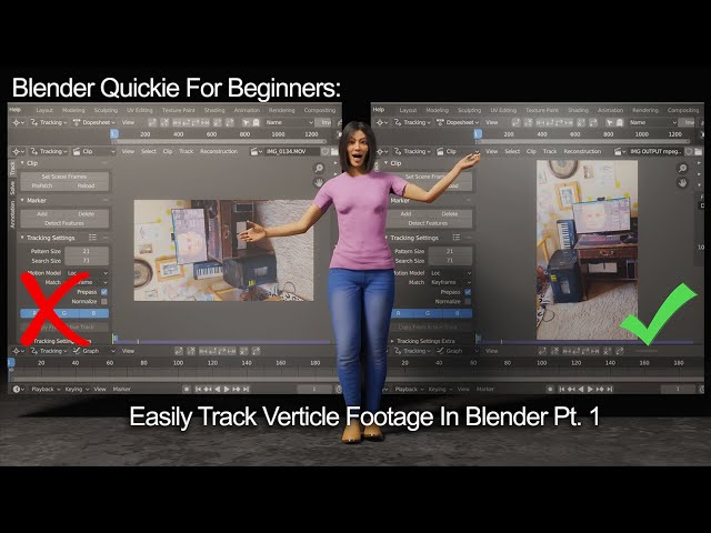 Blender Quickie For Beginners: Easily Track Verticle Footage in Blender Pt. 1