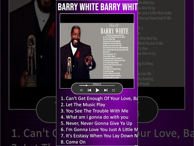 Barry White - Barry White Greatest Hits Full Album 2023 - Best Songs of Barry White #shorts