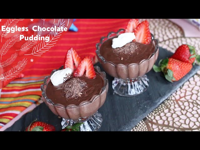 Eggless Chocolate Pudding | Easy Dessert for Valentine's Day