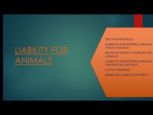 Liability For Animals | Law of Torts | Easiest Explanation with case laws.
