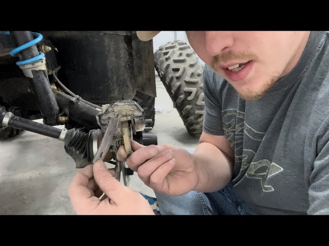 How to change brakes on CAN AM OUTLANDER - DONT BLEED YOUR BRAKES!!