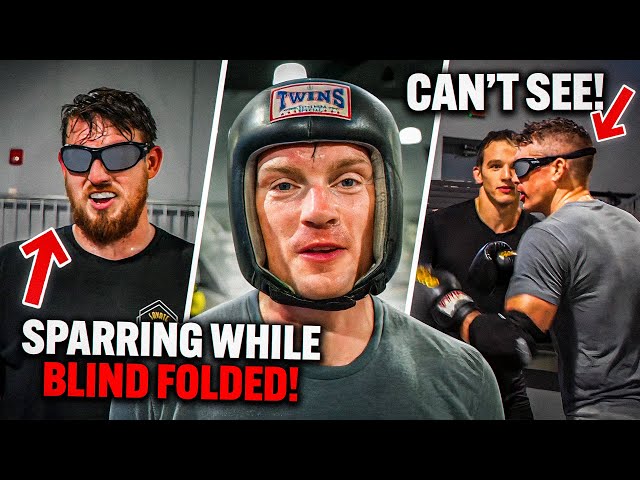 UFC Fighter Tries To Spar BLIND FOLDED! *DOESN’T END WELL*