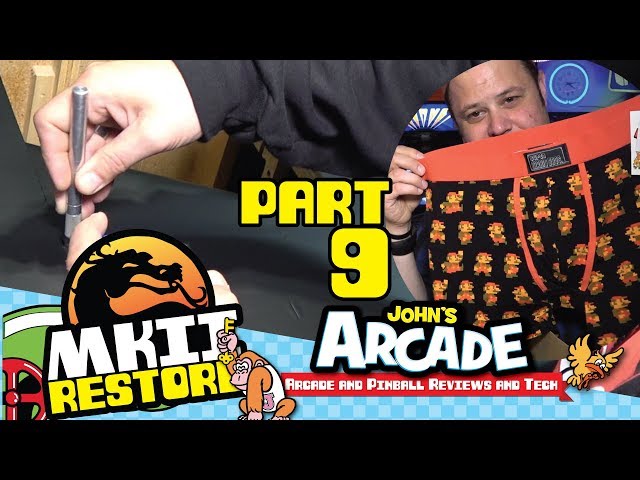 How to stressfully install vinyl on an arcade game - Mortal Kombat Restore Part 9