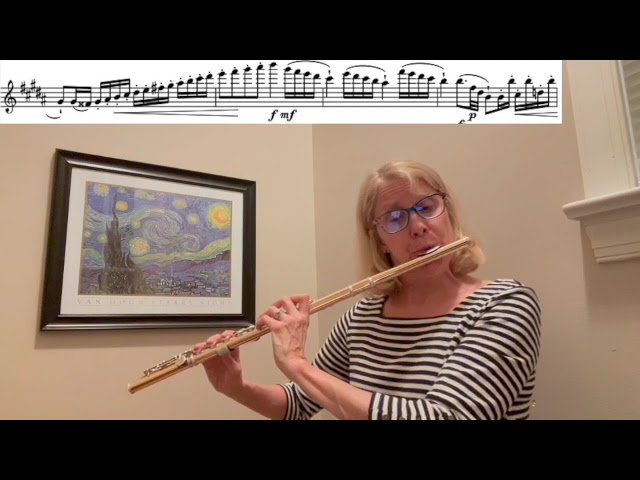 Flute Etude Op. 110, #11 in B major from 24 Etudes Melodiques by Caspar Kummer