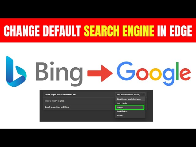 How to Change the Default Search Engine in Microsoft Edge | #edge #bing #google