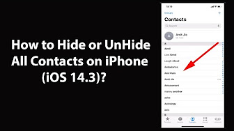 'How to Hide or UnHide All Contacts on iPhone (iOS 14.3)?' by TechMeSpot and more