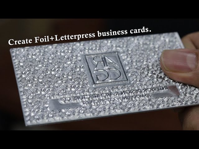 Create Foil+Letterpress business cards. 레터프레스+먹박 가공으로 고급명함 만들기.