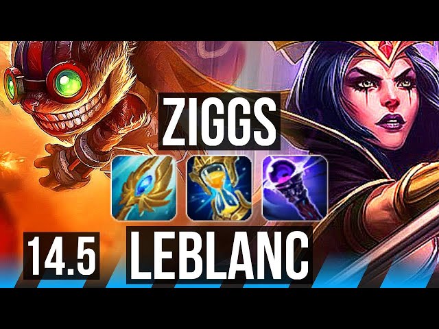 ZIGGS vs LEBLANC (MID) | 7/0/11, 2400+ games, Godlike | EUW Master | 14.5