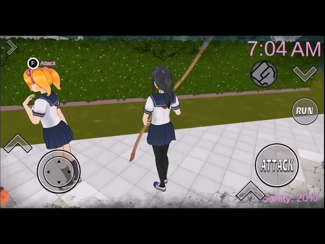 Messing around with the invisible killer glitch in Yandere Chan Simulator :)