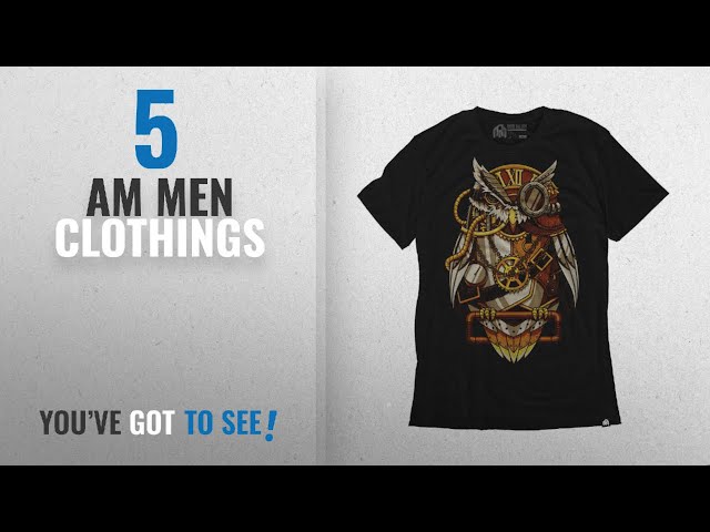 Top 10 Am Men Clothings [ Winter 2018 ]: INTO THE AM Clockwork Owl Tee (XX-Large)