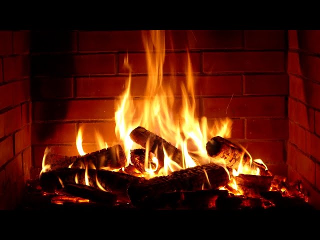 Fireplace with Smooth Jazz  - Hours full HD