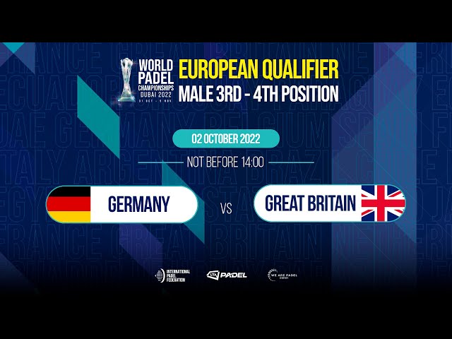 European Qualifier Male - 3rd/4th position- Germany vs Great Britain -World Padel Championships 2022