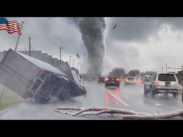Destruction in Yukon, Oklahoma! Tornado Tears Through, Cars and Homes Destroyed!