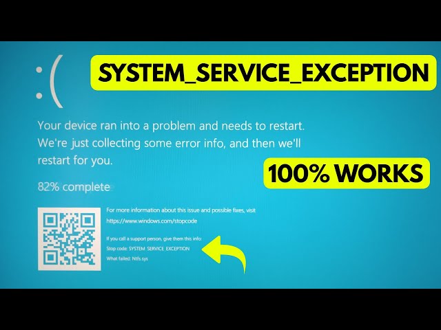 [FIX] system service exception windows 10 blue screen✔stop code ntfs.sys✔your pc ran into a problem