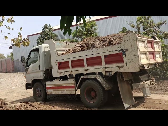 Super Truck & Bulldozer Power Komatsu D20A New Project Side Filling the Soil