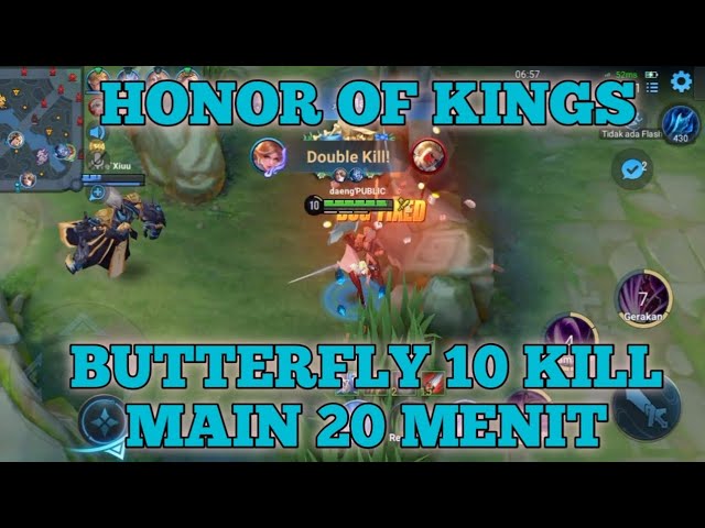 BUTTERFLY GAMEPLAY ANDROID 10 KILL ||| HONOR OF KINGS
