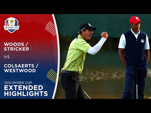 Woods & Stricker vs Colsaerts & Westwood | Extended Highlights | 2012 Ryder Cup