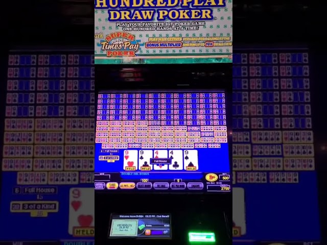 100 Play Dealt three 9's, How many Quads? #quads #videopoker #casino #slotmachine