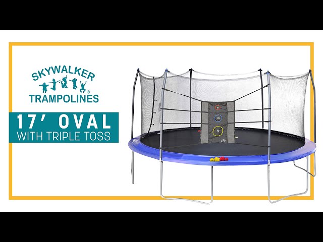 17' Oval Trampoline with Game Accessory