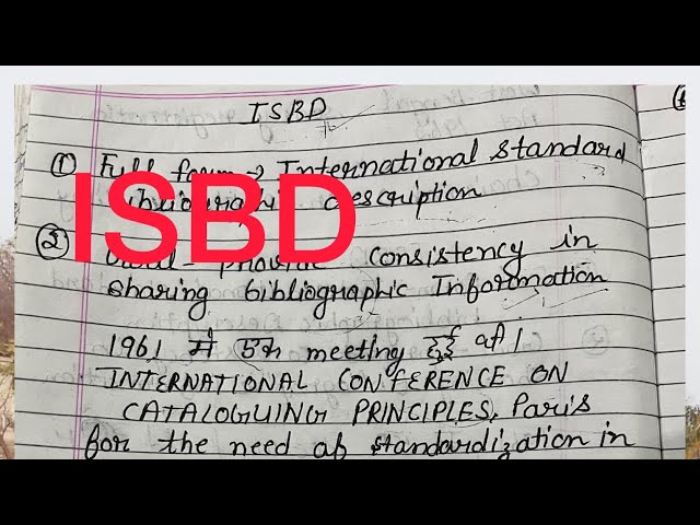 ISBD(International standard bibliographic description) @studywithme