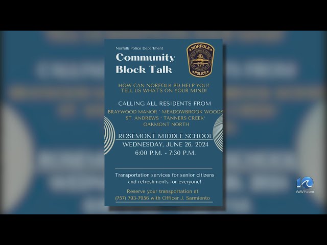 NPD to host Community Block Talk for residents