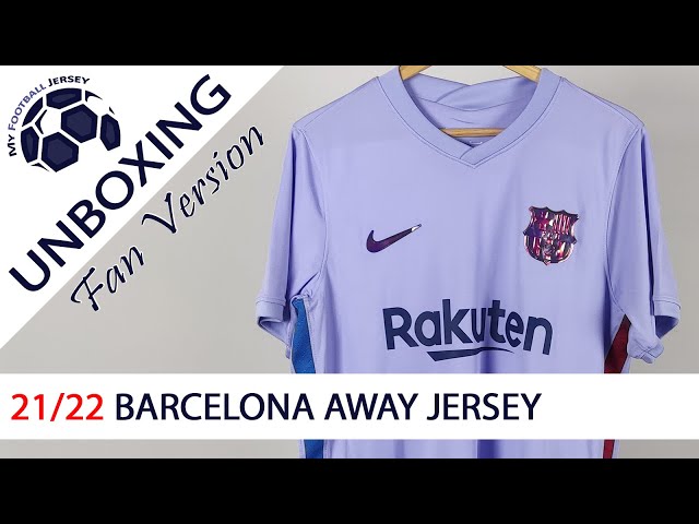 MineJerseys 21/22 Barcelona Away Jersey (Fan Version) Unboxing Review