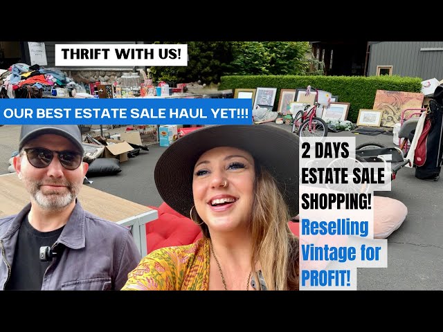 THE BEST LUCK WE'VE HAD ALL YEAR! Thrift With Us! 2 Days Estate Sale Shopping For Vintage To Resell!