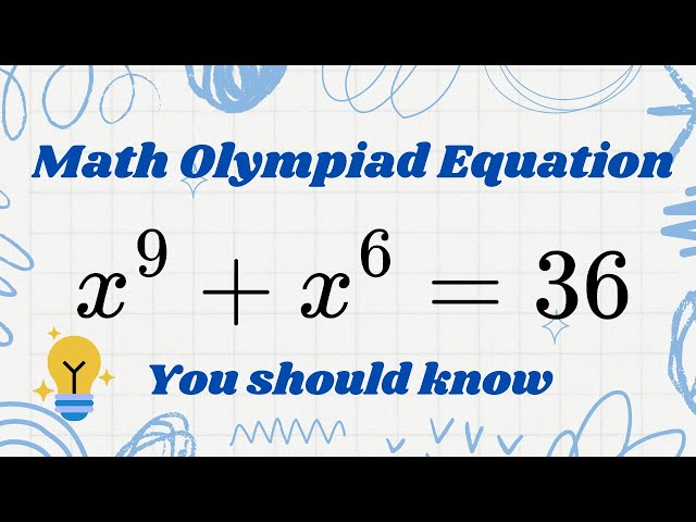 Unlock Your Math Skills With This Olympiad Equation Challenge!