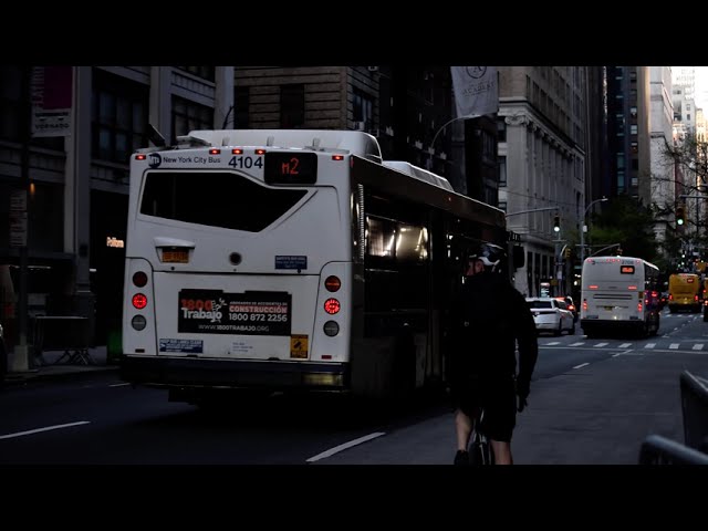 NYCTA Bus 2024 60fps: 2009 Orion VII Next Generation Hybrid #4104 on the M2 Limited