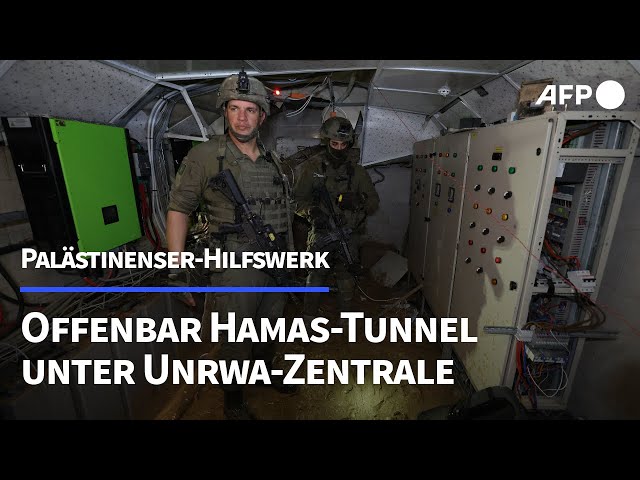 Israel entdeckt mutmaßlichen Hamas-Tunnel unter UNRWA-Hauptquartier | AFP