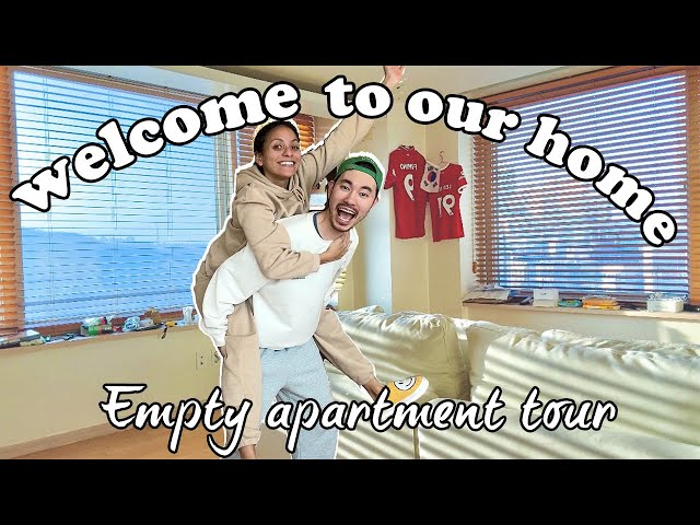Empty Apartment Tour in Korea 🔑 2-bedroom, $1,200/month 🇰🇷🇫🇷  (ambw, internationalcouple)
