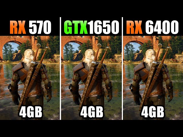 RX 570 vs. GTX 1650 G6 vs. RX 6400 - 25 Games + FSR Benchmarks