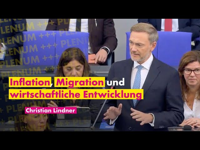 Inflation, Migration und wirtschaftliche Entwicklung | Christian Lindner im Bundestag