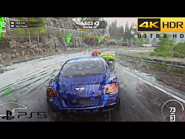DRIVECLUB (PS5) HDR Ultra Realistic in Heavy Rain Stormy Weather (4K)