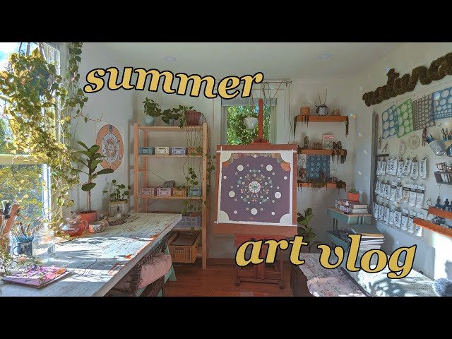 Summer Art Vlog ❋ painting pollinators, hiking + art studio decor