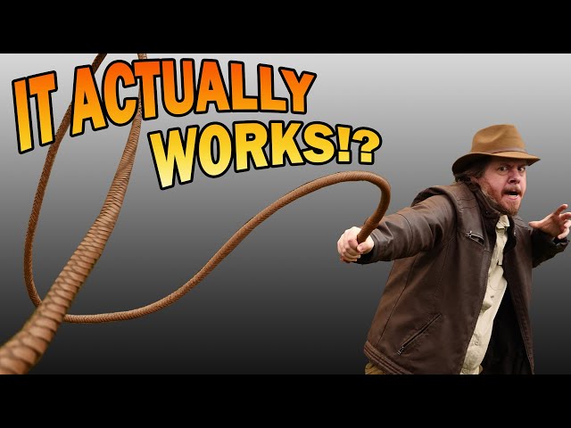 I can't believe this works?!?! - Is the INDIANA JONES WHIP an effective weapon? | #FUNCTIONALFANDOM