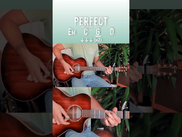 Perfect Ed Sheeran Guitar Tutorial (Chorus) // Perfect Guitar Lesson #Shorts