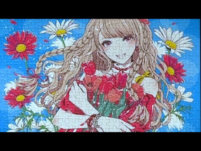 Girl and flower jigsaw puzzle [Eri Kamijo]