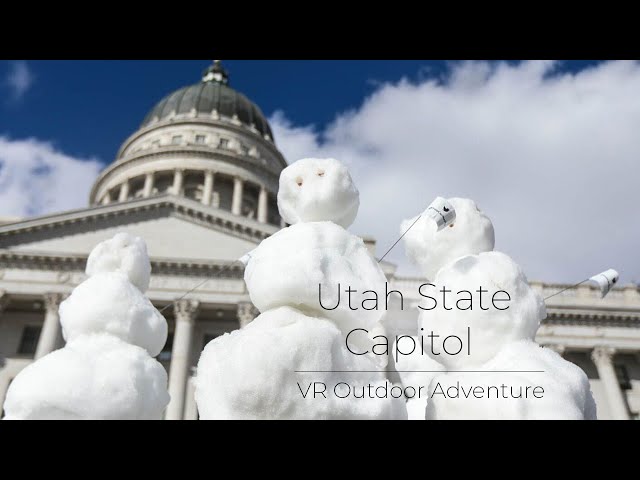 Utah State Capitol (Winter) | Salt Lake City, Utah | VR Walk with Relaxing Music