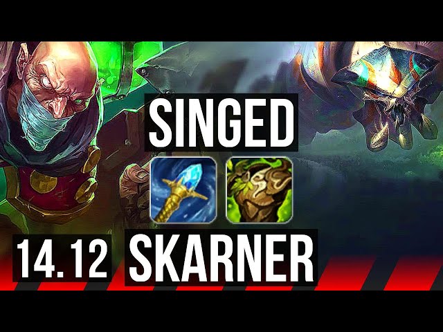 SINGED vs SKARNER (TOP) | Rank 7 Singed, 1300+ games | EUW Master | 14.12