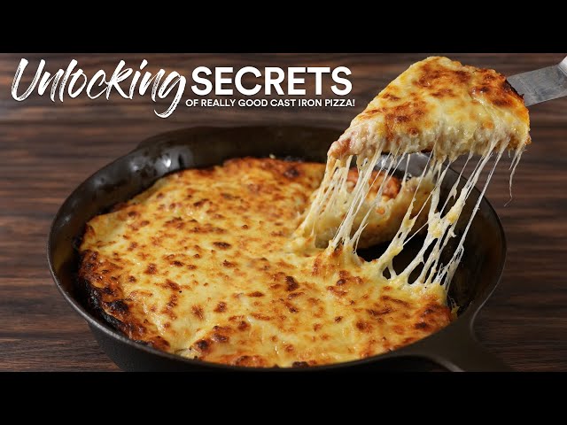 Unlocking Cheesy CAST IRON PIZZA Secrets | Guga Foods