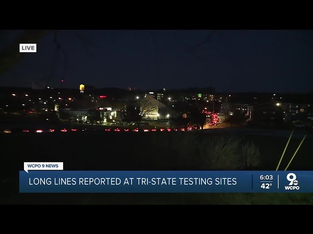 Long lines reported at area COVID testing sites
