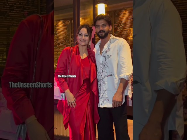 FIRST dinner outing as newlyweds! Sonakshi-Zaheer seen at a suburban restaurant♥️|The Unseen Shorts