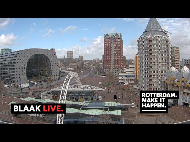 Live Stream - Rotterdam Blaak - Markthal, Kubuswoningen en Binnenrotte