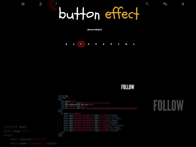 button effact using html css javascript #project  #coding#frontend #webdevelopment #dev #developer