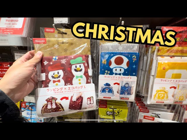 CHRISTMAS at Nintendo Store Osaka - Mario, Pikmin, Animal Crossing, Kirby, Zelda, Splatoon